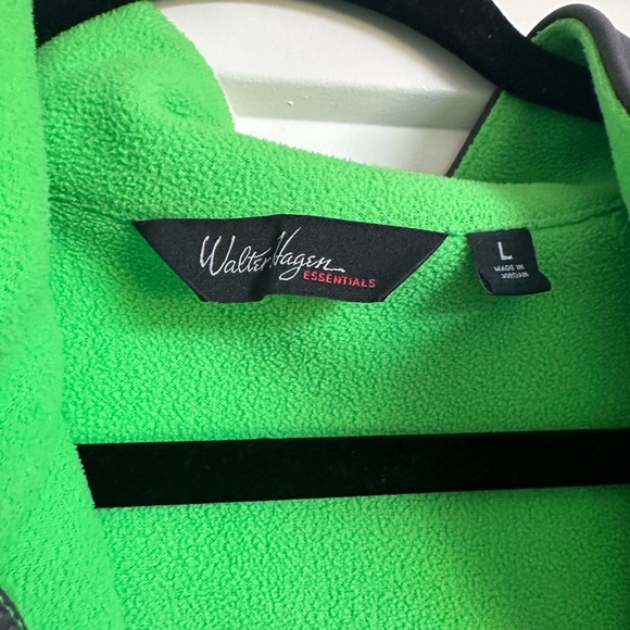 Walter Hagan Essentials golf Performance Jacket Gray and Green with High Collar - Picture 3 of 6